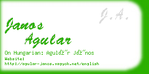 janos agular business card